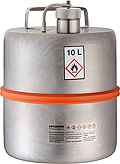 Safety barrel (10 liters) with screw cap and pressure control valve