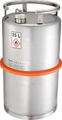 Safety barrel (25 liters) with screw cap and pressure control valve